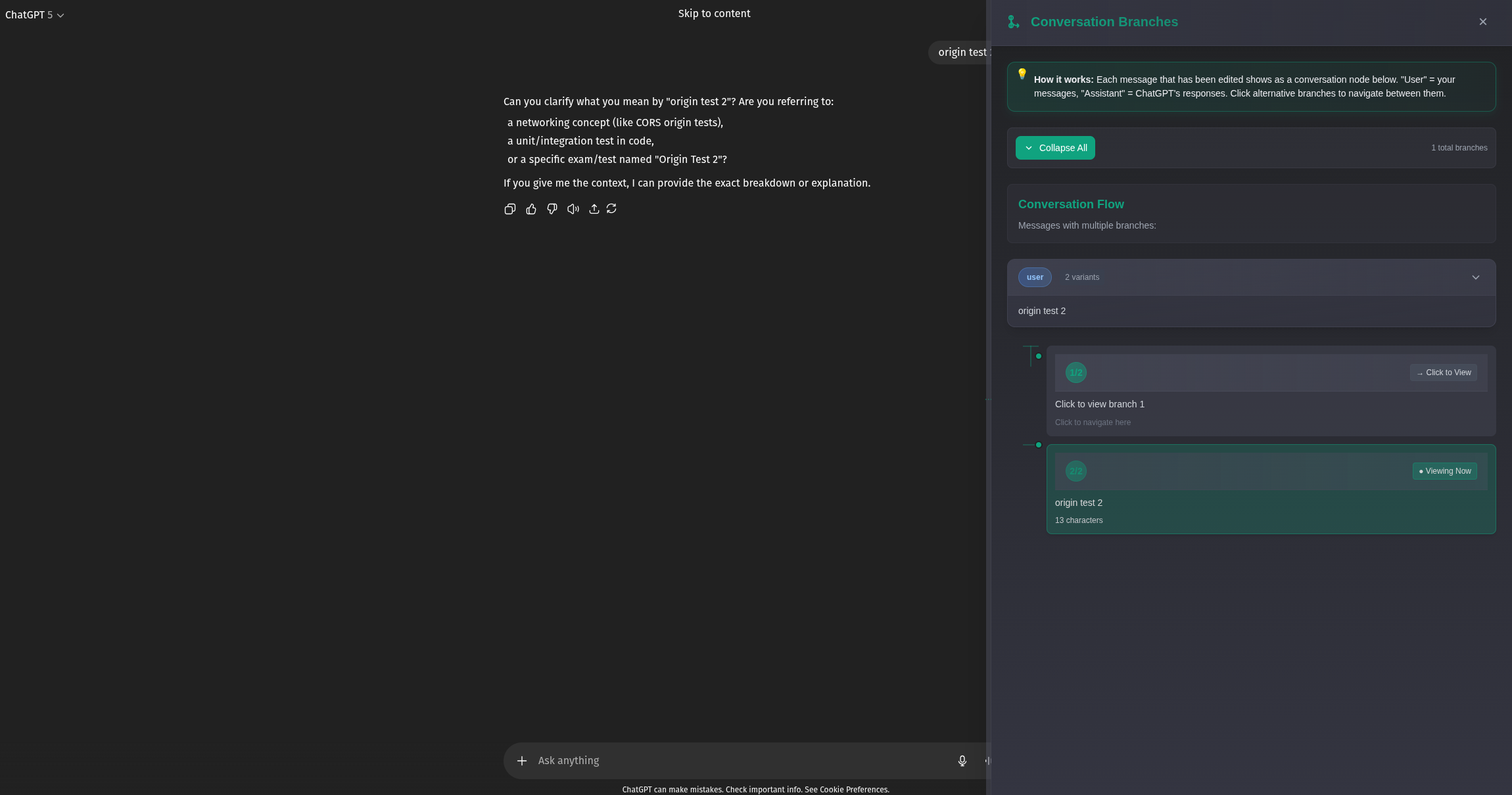 BranchGPT Multi-branch Visualization