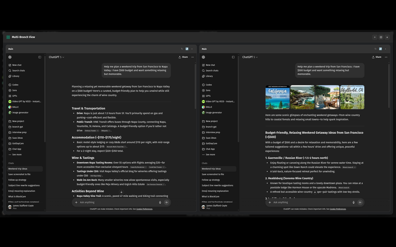 BranchGPT - ChatGPT Conversation Branches Visualization
